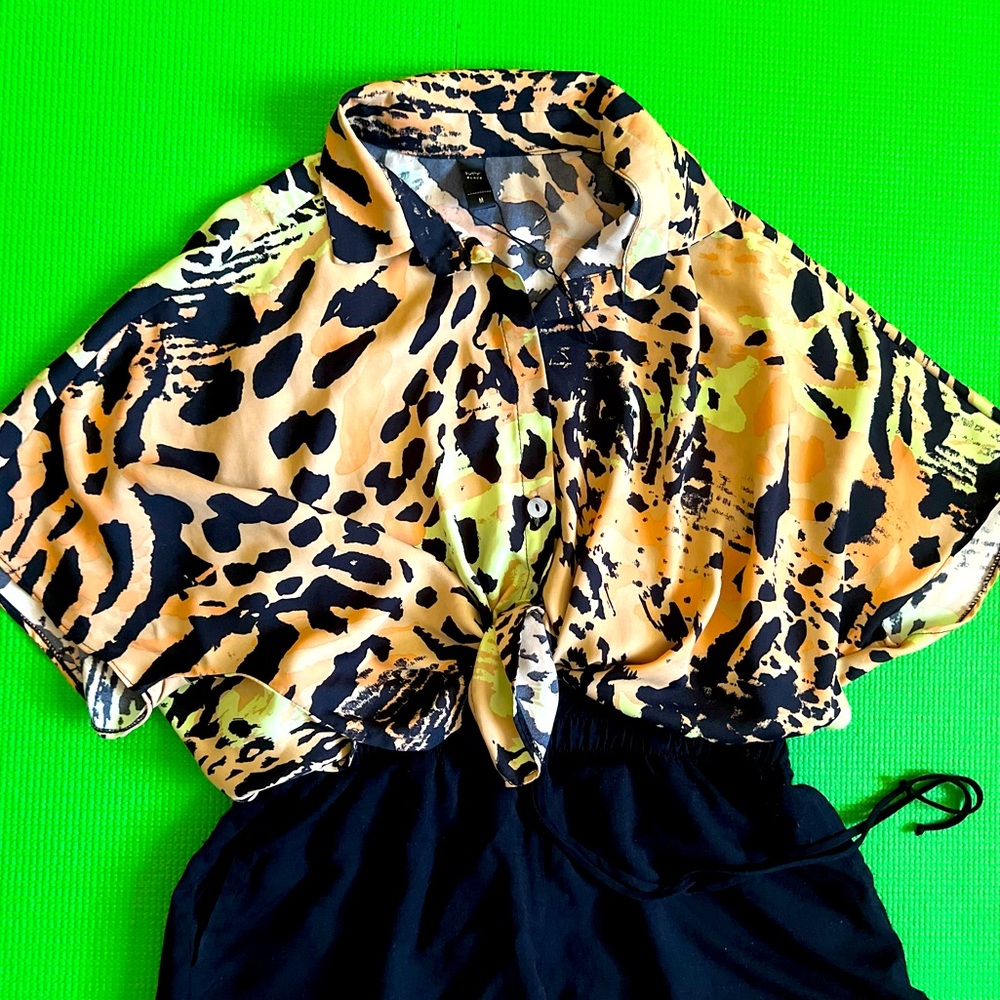 Animal Top To Tie or Button Up